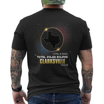 Clarksville Texas Total Solar Eclipse 2024 Men's T-shirt Back Print | Mazezy