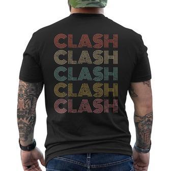 Clash Vintage Retro Text 70S 80S Gaming Men's T-shirt Back Print - Monsterry CA