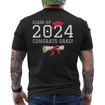Class Of 2024 Congrats Grad Congratulations Graduate Men's T-shirt Back Print - Thegiftio UK