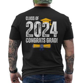 Class Of 2024 Congrats Grad Graduate Congratulations Senior Men's T-shirt Back Print - Monsterry DE