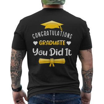 Class Of 2024 Graduate You Did It Congratulations Men's T-shirt Back Print - Monsterry