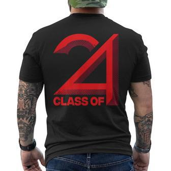 Class Of 2024 Graduation Senior High School College Men's T-shirt Back Print - Thegiftio UK