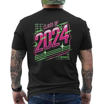 Class Of 2024 Graduation Seniors 24 High School College Men's T-shirt Back Print - Seseable