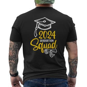 Class Of 2024 Graduation Squad Senior 24 Graduate Family Men's T-shirt Back Print - Monsterry UK