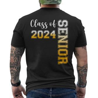Class Of 2024 Senior 24 High School Graduation Party Men's T-shirt Back Print | Mazezy