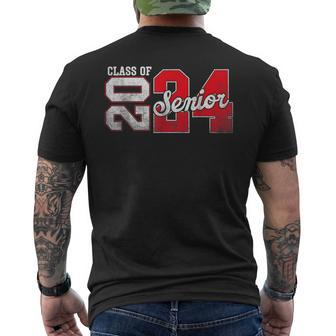 Class Of 2024 Senior 24 High School Graduation Party Men's T-shirt Back Print - Monsterry