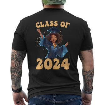 Class Of 2024 Senior Graduate Graduation Girls Men's T-shirt Back Print - Seseable