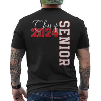 Class Of 2024 Senior 2024 Graduation Or First Day Of School Men's T-shirt Back Print | Mazezy