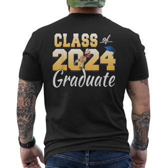 Class Of 2024 Senior 2024 Graduation Men's T-shirt Back Print - Monsterry