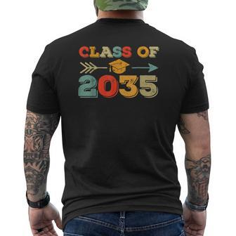 Class Of 2035 Kindergarten Graduate Grow With Me Graduation Mens Back Print T-shirt - Thegiftio
