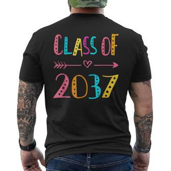 Class Of 2037 Pre K Graduate Preschool Graduation Men's T-shirt Back Print - Monsterry
