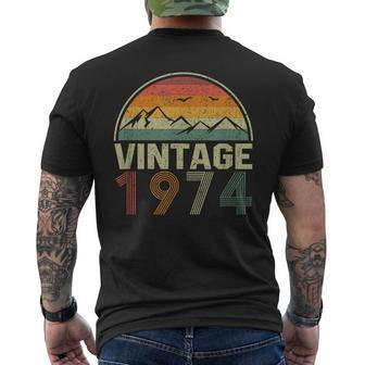 Classic 50Th Birthday Idea Vintage 1974 Men's T-shirt Back Print - Monsterry CA