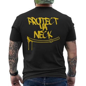 Classic Golden Era 90S Hip-Hop Music Quote Protect Ya Neck Men's T-shirt Back Print - Monsterry DE