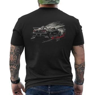 Classic Legendary Gt R34 Black Skyline Jdm Men's T-shirt Back Print - Monsterry