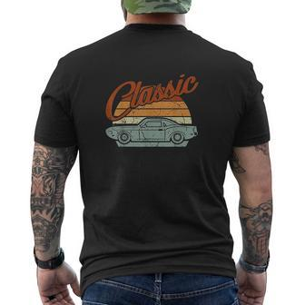 Classic Muscle Car Mens Back Print T-shirt | Mazezy