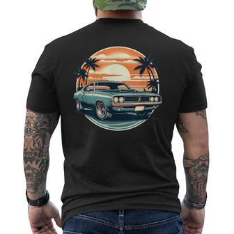 Classic Muscle Car Retro Vintage Style Men's T-shirt Back Print - Seseable