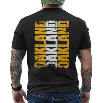 Classic Oakland Usa City Pride Grunge Oakland Men's T-shirt Back Print - Monsterry UK