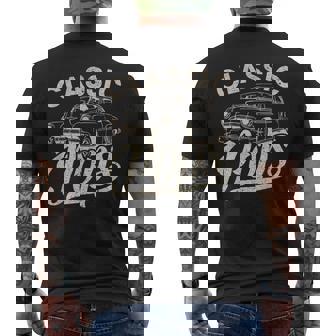 Classic Pops Saying Car Lover Dad Papa Grandpa Men's T-shirt Back Print | Mazezy