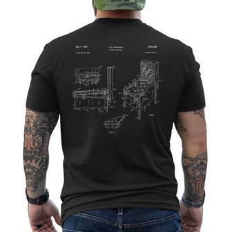 Classic Retro Pinball Pinball Patent T-Shirt mit Rückendruck - Geschenkecke