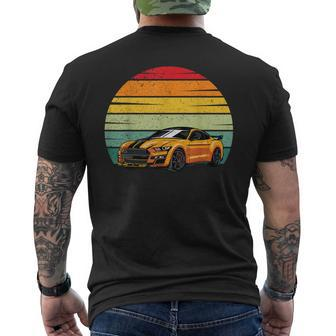 Classic Sport Car Golden Car Lover Mechanic Driver Race Men's T-shirt Back Print - Monsterry