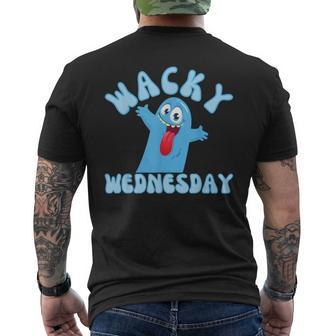 Classic Wacky Wednesday Mismatch Outfit Men's T-shirt Back Print | Mazezy