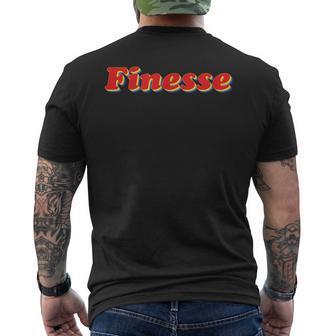 Classy & Bold Retro Font Finesse Men's T-shirt Back Print - Monsterry AU