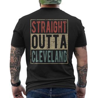 Cleveland City Retro Straight Outta Cleveland T-shirt imprimé au dos - Cadeauxyz