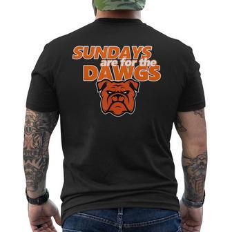 Cleveland Ohio Dawg Sundays Are For The Dawgs Men's T-shirt Back Print | Mazezy