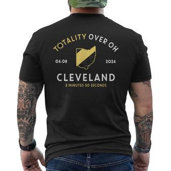 Cleveland Ohio Total Solar Eclipse Totality April 8 2024 Men's T-shirt Back Print - Monsterry