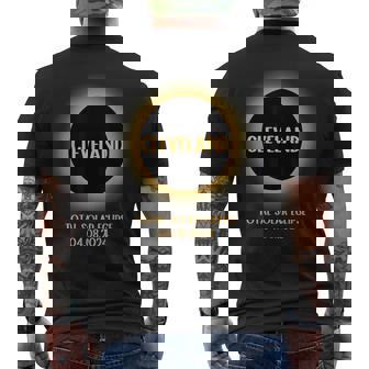 Cleveland Ohio Usa Totality Total Solar Eclipse April 8 2024 Men's T-shirt Back Print | Mazezy