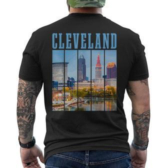Cleveland Skyline 216 Ohio Vintage Pride Men's T-shirt Back Print - Monsterry DE