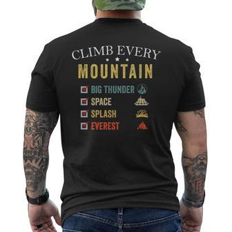 Climb Every Mountain Big Thunder Space Splashs Everests Men's T-shirt Back Print | Mazezy