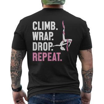 Climb Wrap Drop Repeat Aerial Yoga Aerialist Aerial Silks Men's T-shirt Back Print - Monsterry DE