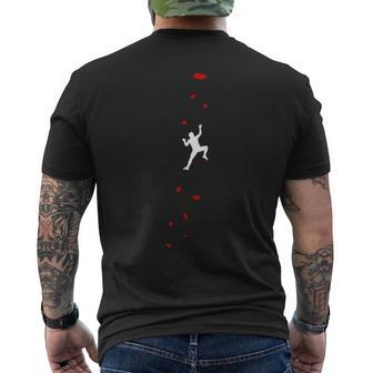 Climbing And Bouldering In The Climbing Gym Men's T-shirt Back Print | Mazezy