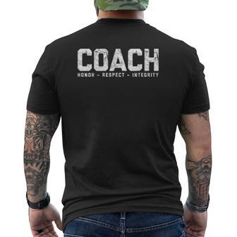 Coach Honor Respect Integrity Mens Back Print T-shirt - Thegiftio UK