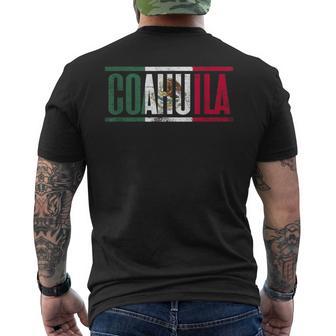 Coahuila Con La Bandera De México Men's T-shirt Back Print - Monsterry DE