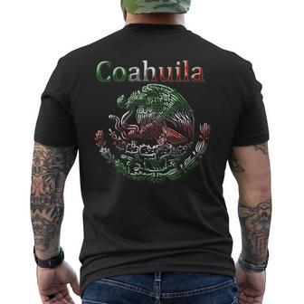 Coahuila Mexican Colt Flag Mexico Mexicano Men's T-shirt Back Print - Monsterry CA
