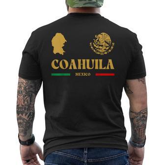 Coahuila Mexico With Mexican Emblem Coahuila Men's T-shirt Back Print - Monsterry AU