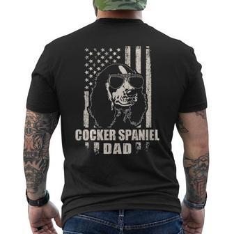 Cocker Spaniel Dad Cool Vintage Retro Proud American Men's T-shirt Back Print | Mazezy CA