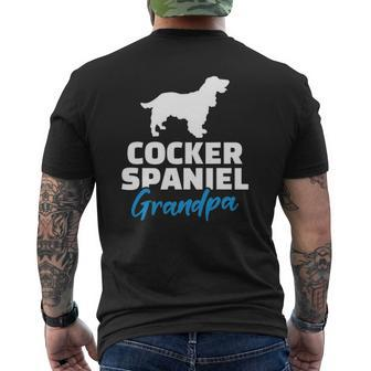 Cocker Spaniel Grandpa Grandfather Mens Back Print T-shirt | Mazezy