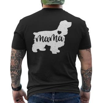 Cocker Spaniel Mama Dog Mom Paw Lover Gif Men's T-shirt Back Print | Mazezy