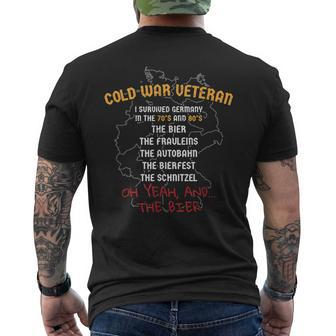 Cold War Veteran I Survived Germany Beer Drinking Mens Back Print T-shirt | Seseable CA