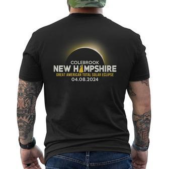 Colebrook New Hampshire Nh Total Solar Eclipse 2024 Men's T-shirt Back Print | Mazezy