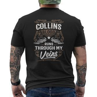 Collins Blood Runs Through My Veins Legend Name T Shirt Mens Back Print T-shirt - Thegiftio UK