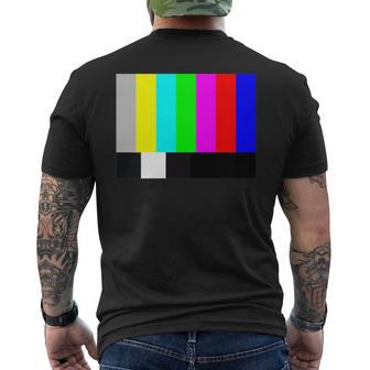 Color Bar Tv Test Pattern Men's T-shirt Back Print - Monsterry DE