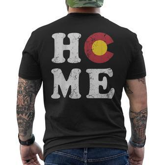 Colorado Home Flag State Vintage Fade Men's T-shirt Back Print | Mazezy