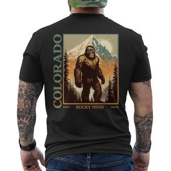 Colorado Mountain Bigfoot Retro Vintage 80S Sasquatch Men's T-shirt Back Print - Thegiftio UK