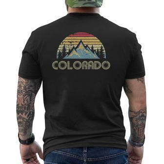 Colorado Retro Vintage Mountains Mens Back Print T-shirt | Seseable UK