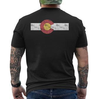 Colorado State Flag Patriotic Day Gif Men's T-shirt Back Print | Mazezy