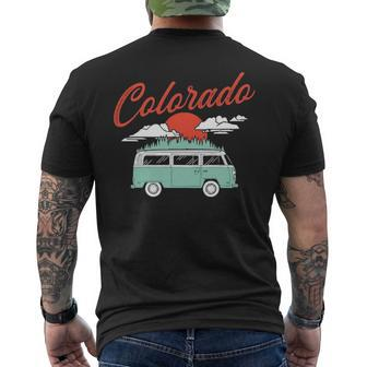 Colorado Vintage Hippie Van 60S Distressed Men's T-shirt Back Print | Mazezy